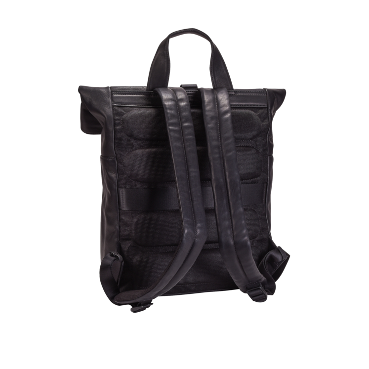 Leonhard Heyden Den Haag Rucksack Rolltop Schwarz Verkauf