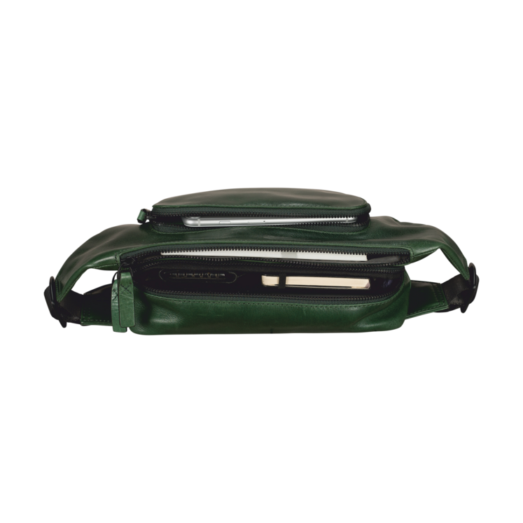Leonhard Heyden Porto Crossbag Flaschengrün Zeitbegrenzte Promotion