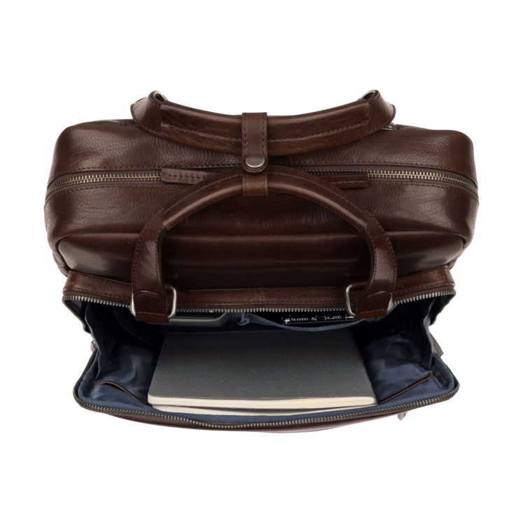 Leonhard Heyden Roma Kurzgrifftasche/Rucksack Braun Vierteljährliche Förderung