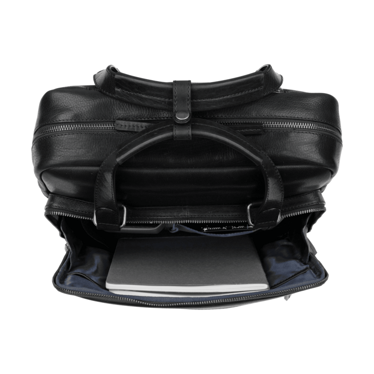 Leonhard Heyden Roma Kurzgrifftasche/Rucksack Schwarz Bis zu 55% Rabatt