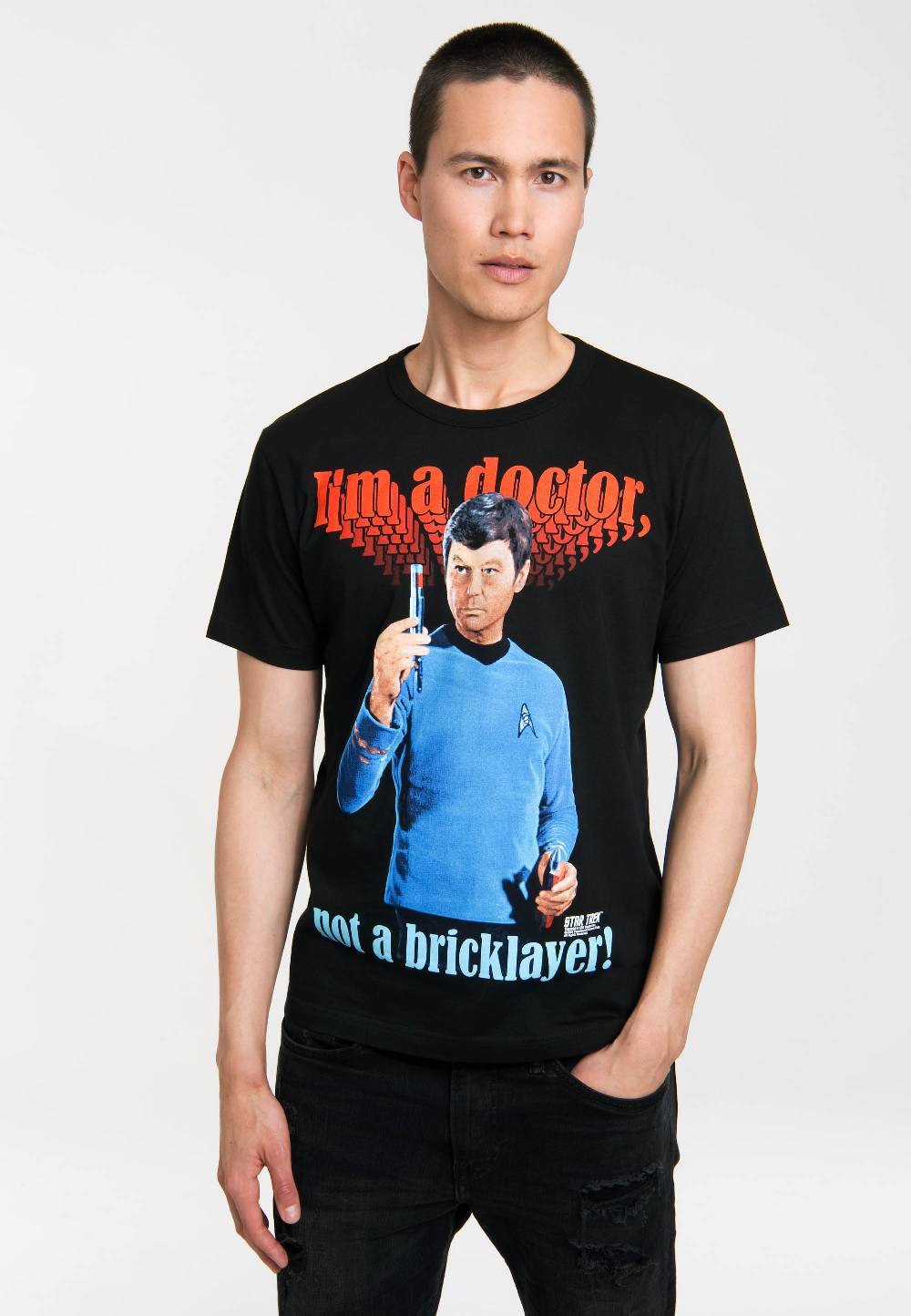 Logoshirt Star Trek - Dr. McCoy - I'm A Doctor Not A Bricklayer - T-Shirt Print - Herren Neueste Stile
