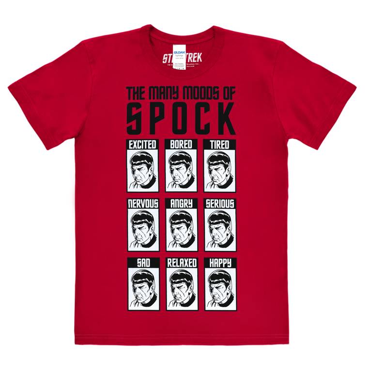 Logoshirt Star Trek - Spock Moods - Hybris - T-Shirt Print Nur für heute