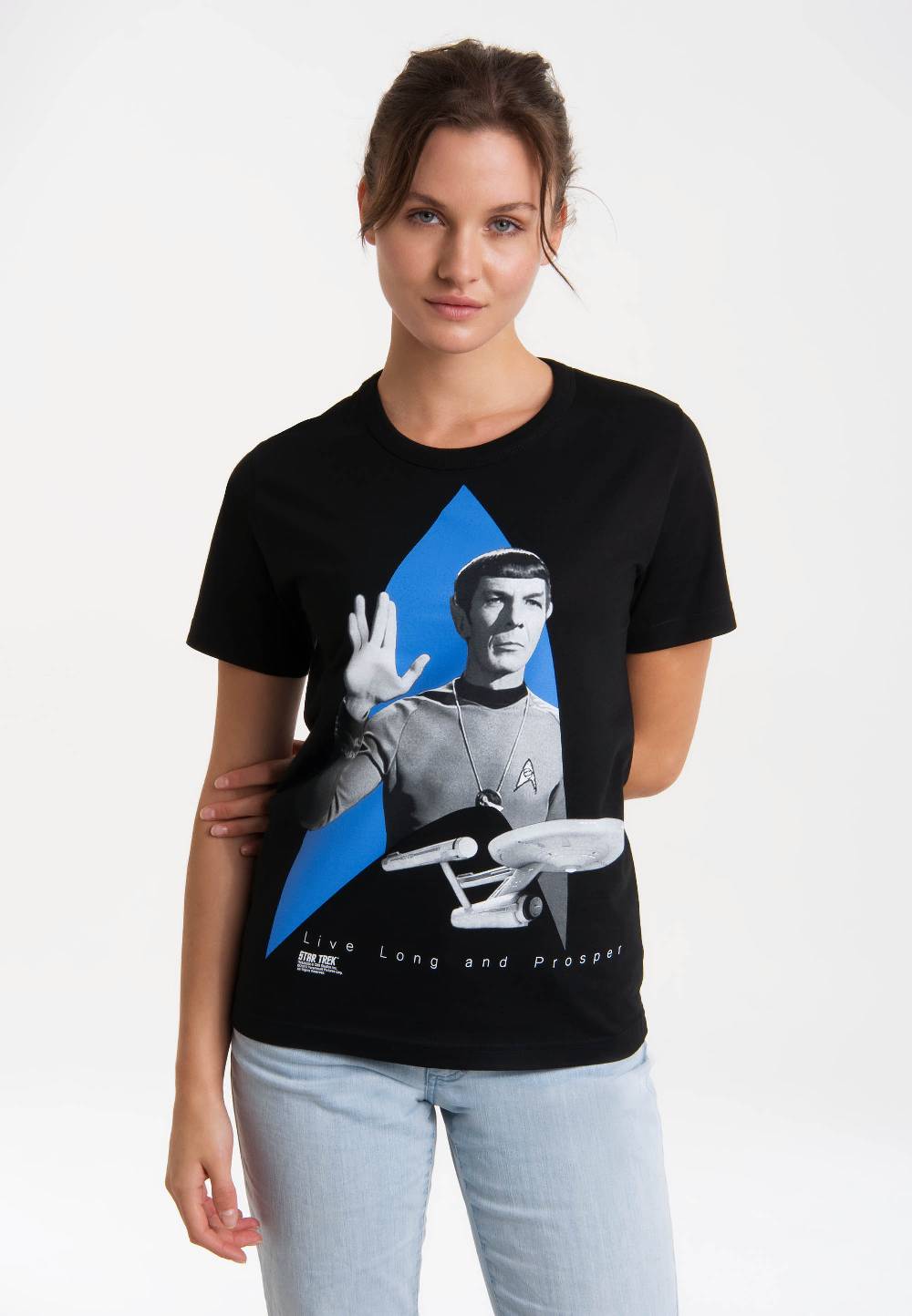 Logoshirt Star Trek - Spock - USS Enterprise Logo - T-Shirt Print - Damen Nur noch ein Tag übrig
