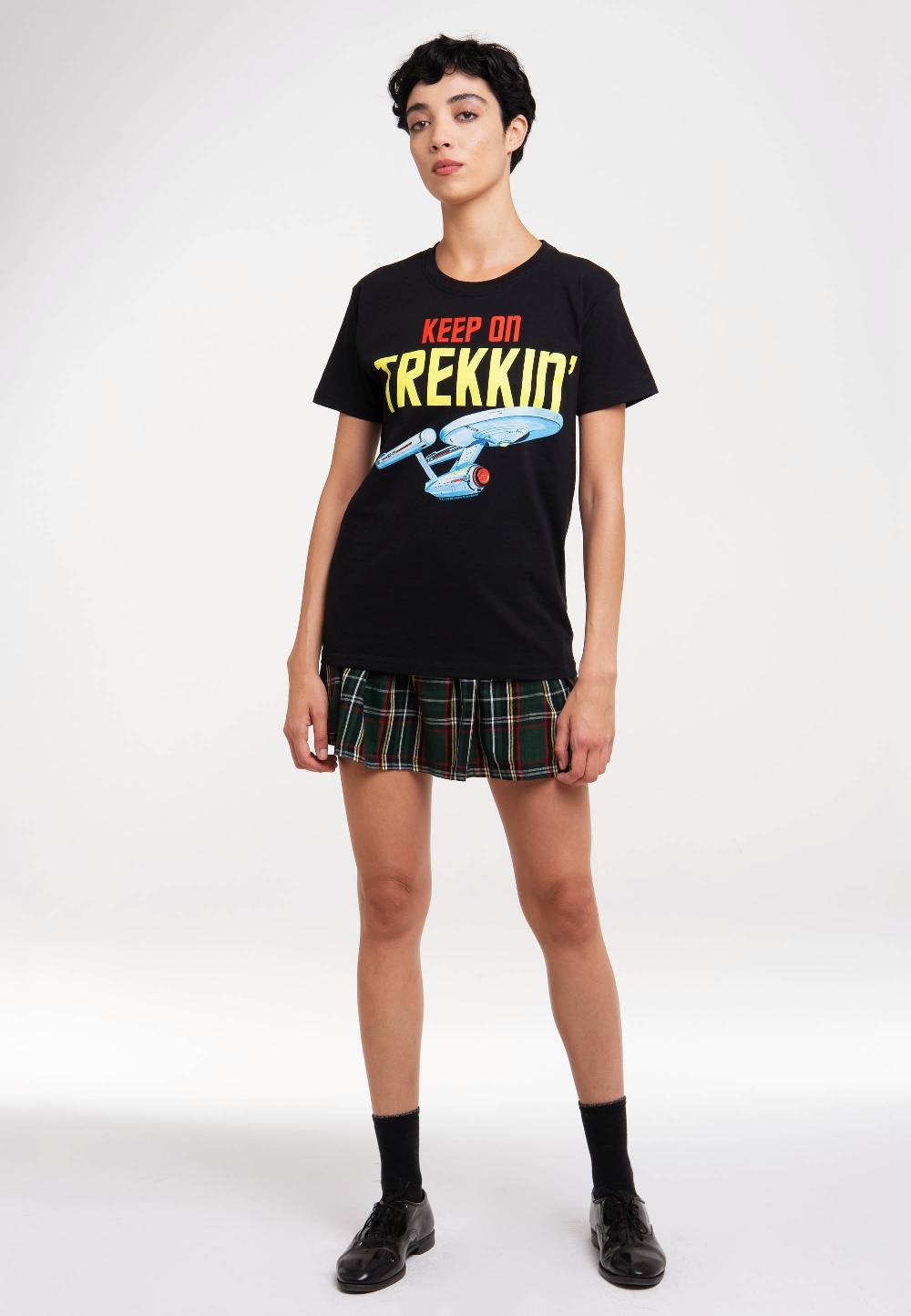 Logoshirt Star Trek - USS Enterprise - Keep On Trekkin' - T-Shirt Print Auslauf