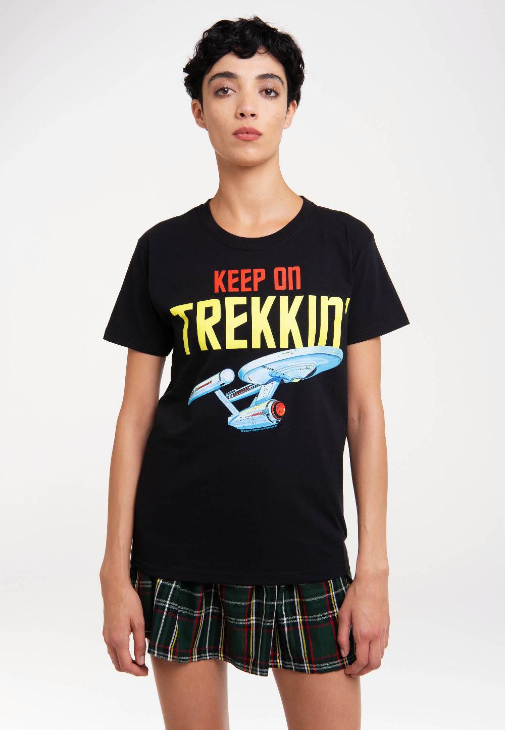 Logoshirt Star Trek - USS Enterprise - Keep On Trekkin' - T-Shirt Print Auslauf