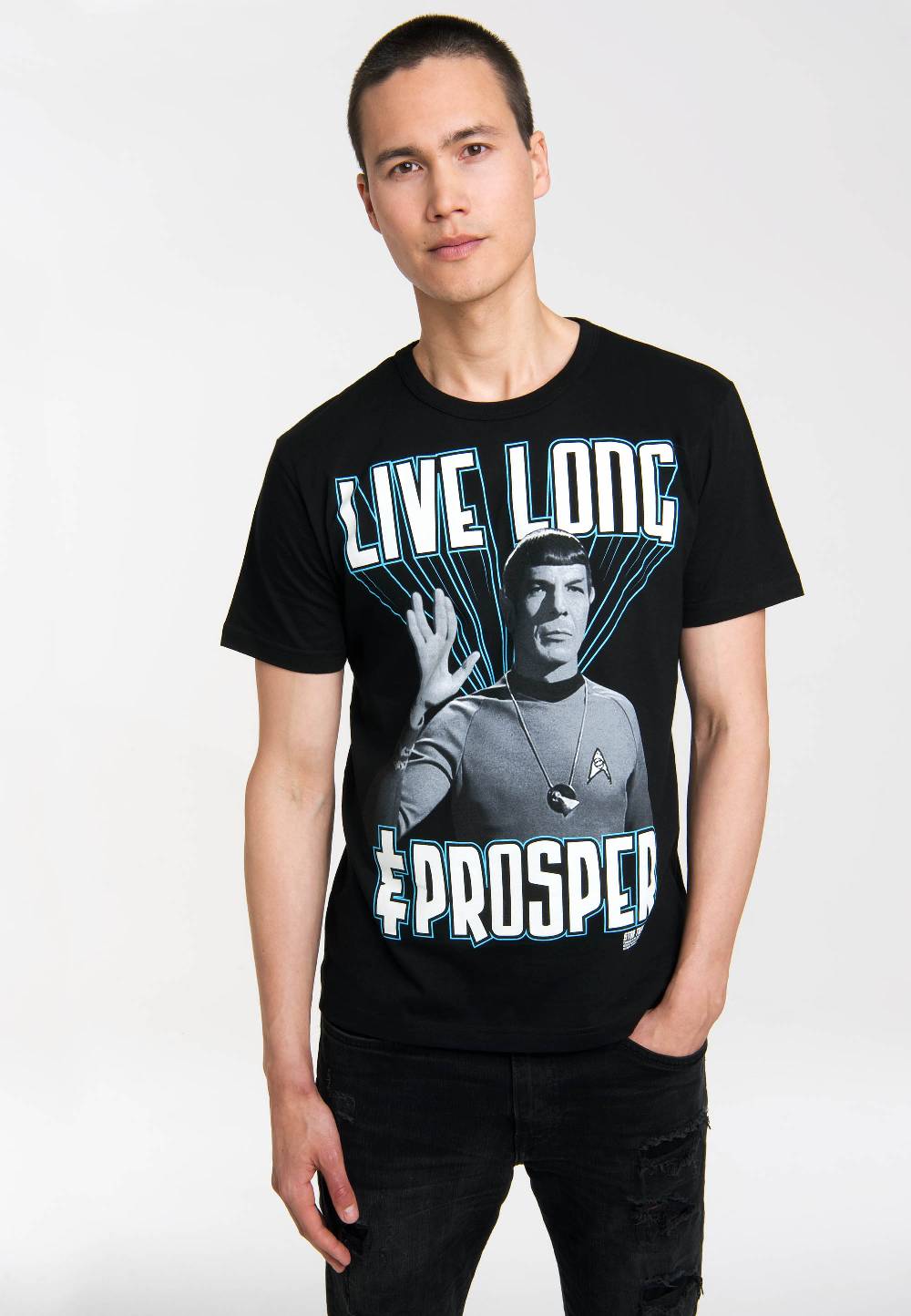 Logoshirt Star Trek - Spock - Live Long And Prosper - T-Shirt Print - Herren Schlussverkauf