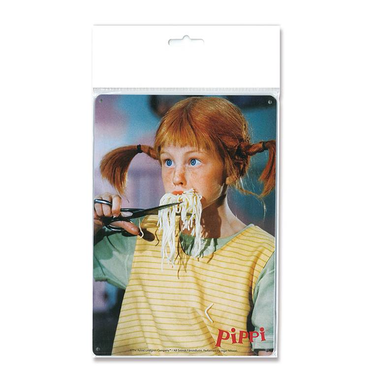 Logoshirt Pippi Langstrumpf - Spaghetti - Blechschild A5 Im Verkauf