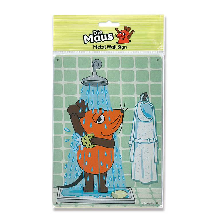 Logoshirt Die Sendung mit der Maus - Die Maus - Dusche - Blechschild A5 Cyber Monday