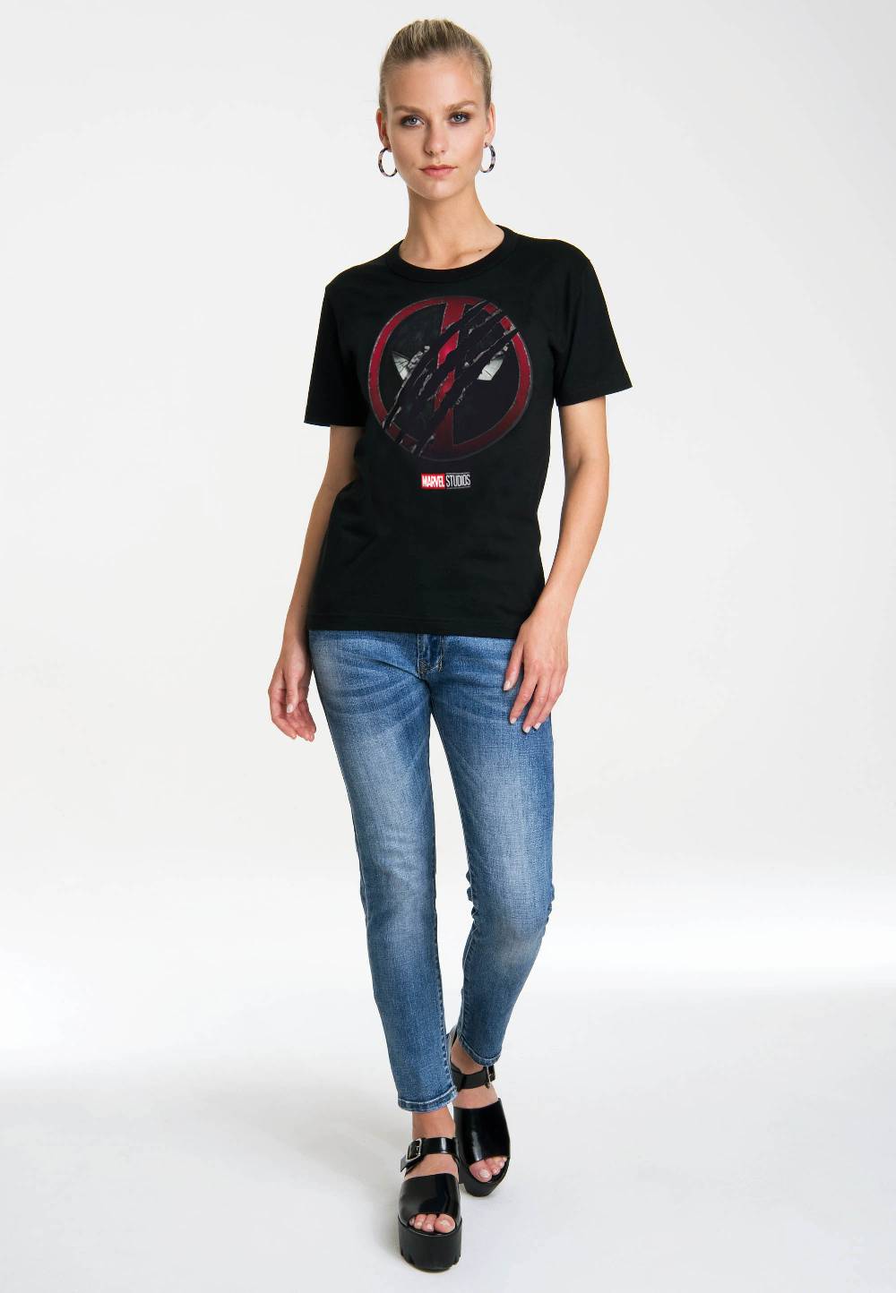 Logoshirt Deadpool & Wolverine - Marvel Comics - T-Shirt Print - Damen Top Angebot