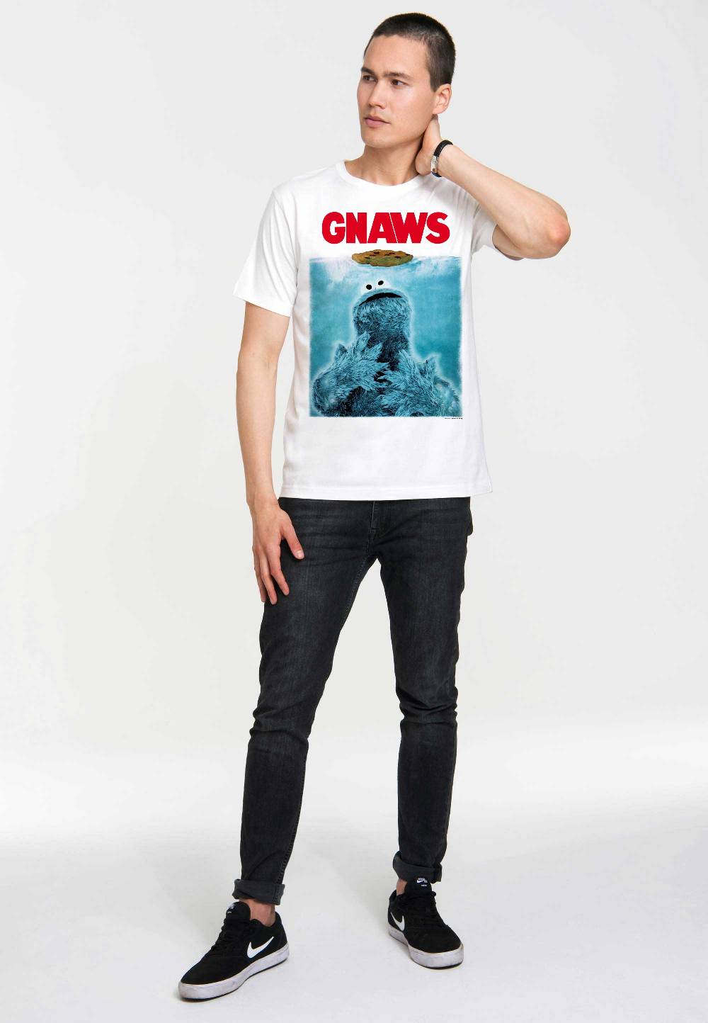 Logoshirt Sesamstrasse - Krümelmonster - GNAWS - T-Shirt Print - Herren Bestseller