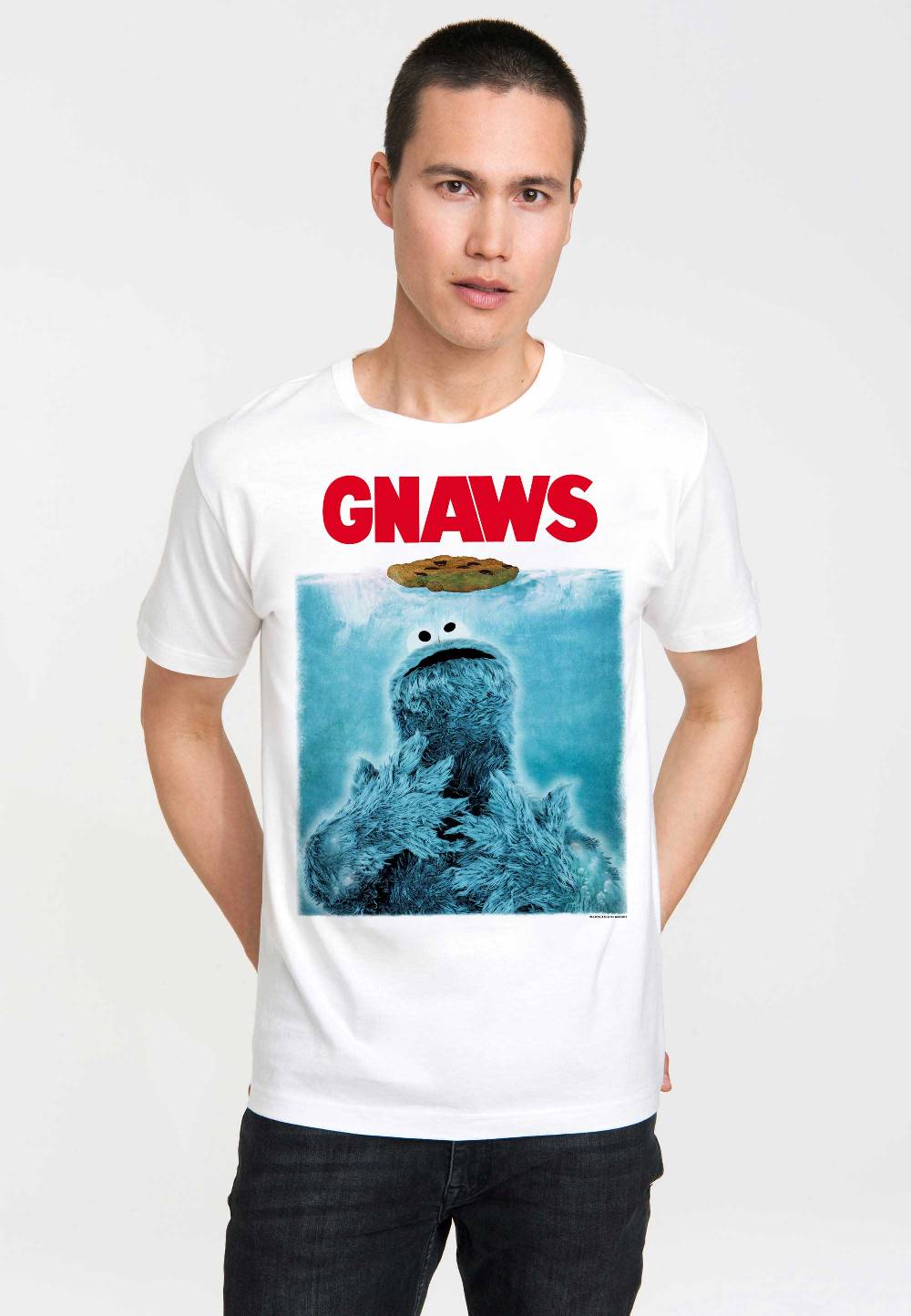 Logoshirt Sesamstrasse - Krümelmonster - GNAWS - T-Shirt Print - Herren Bestseller