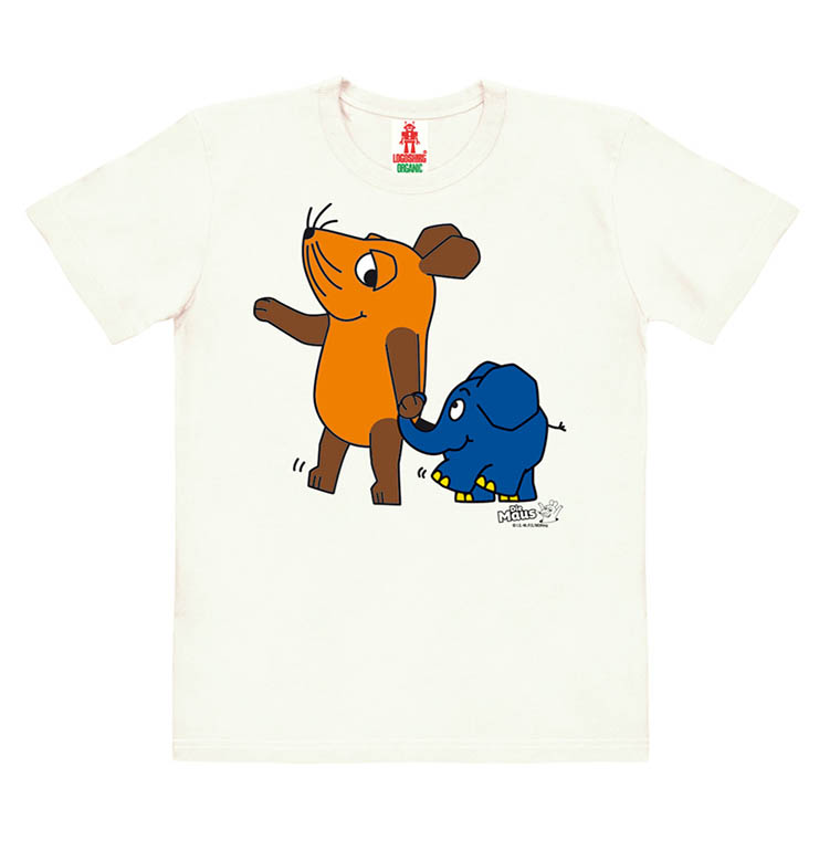 Logoshirt Die Sendung mit der Maus - Maus & Elefant - Bio - T-Shirt Print - Kinder Räumungsverkauf