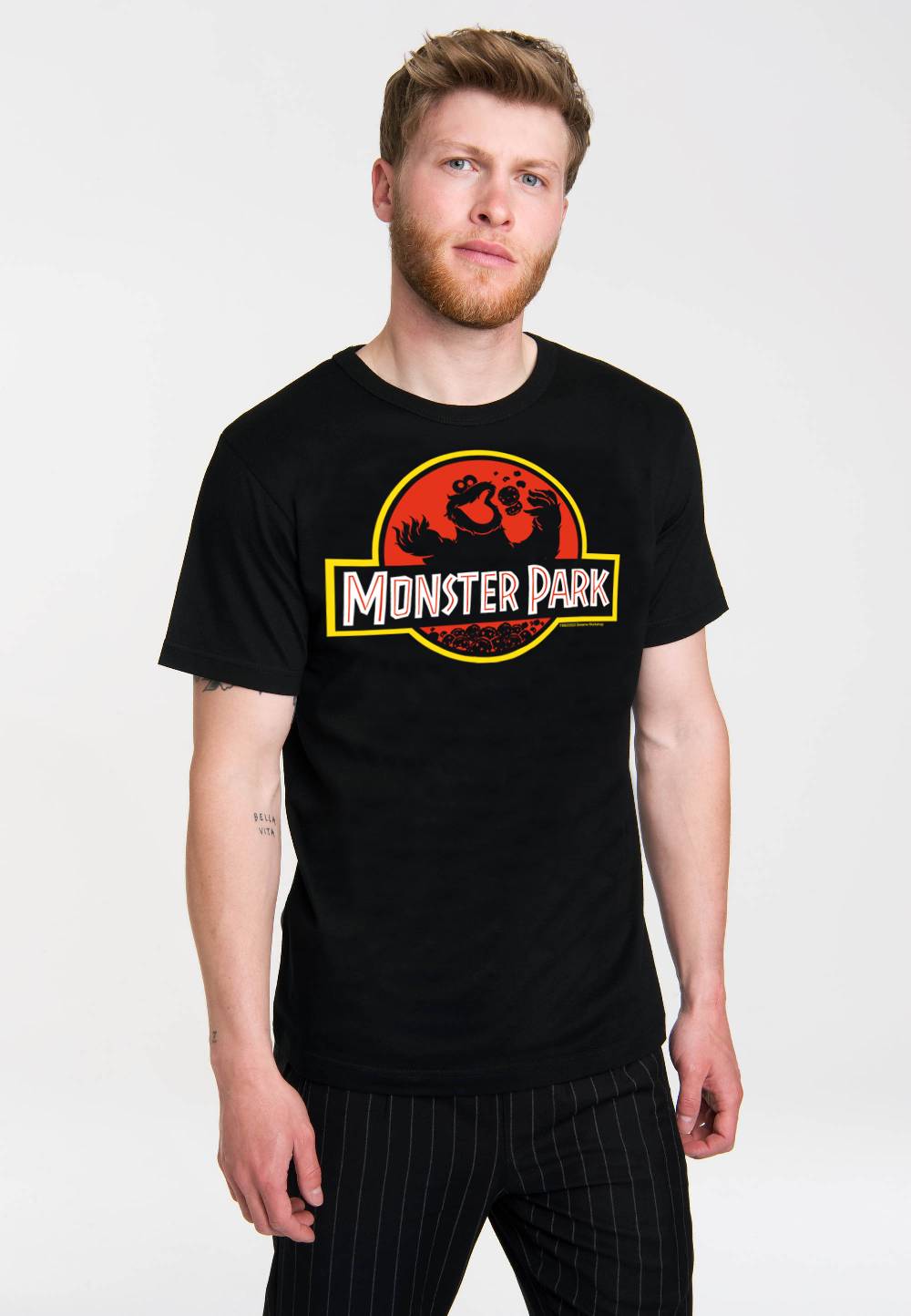 Logoshirt Sesamstrasse - Krümelmonster - Monster Park - T-Shirt Print - Herren Super Sparpreis