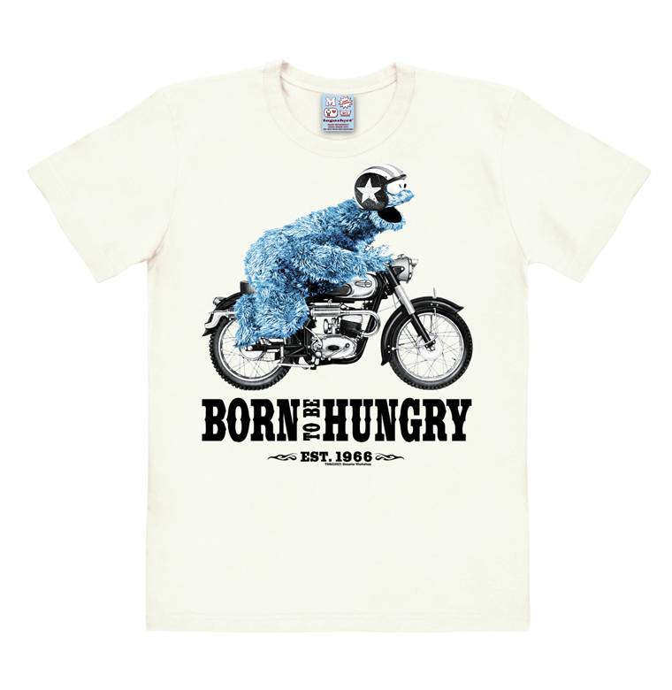 Logoshirt Krümelmonster | Born To Be Hungry | Easy Fit Herren T-Shirt Letzter Tag