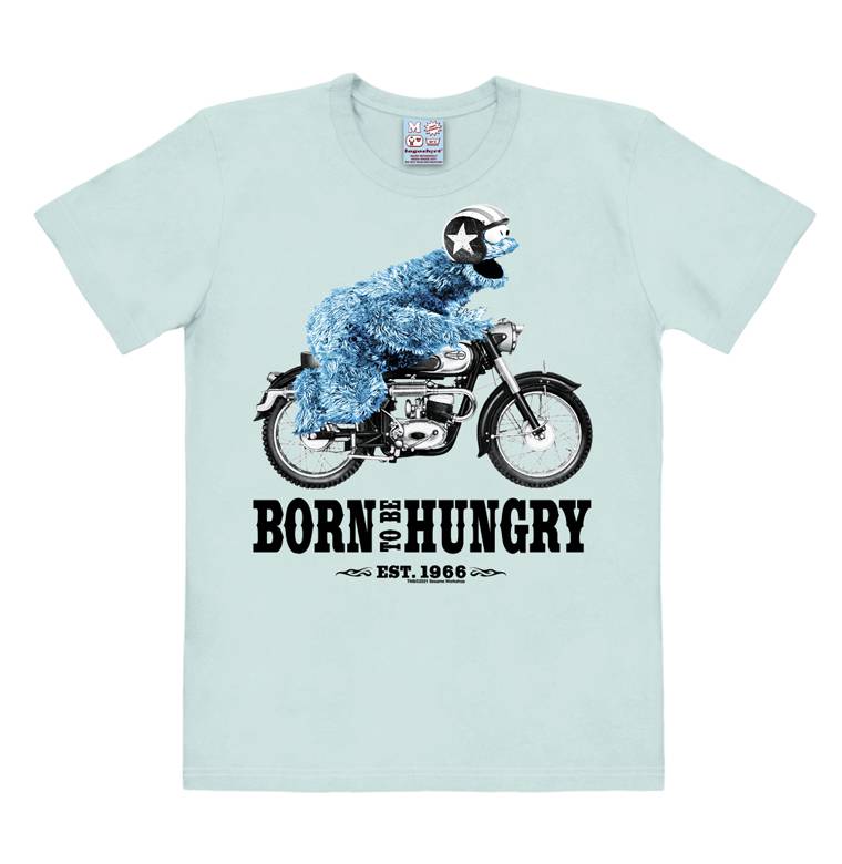 Logoshirt Krümelmonster | Born To Be Hungry | Easy Fit Herren T-Shirt Letzter Tag