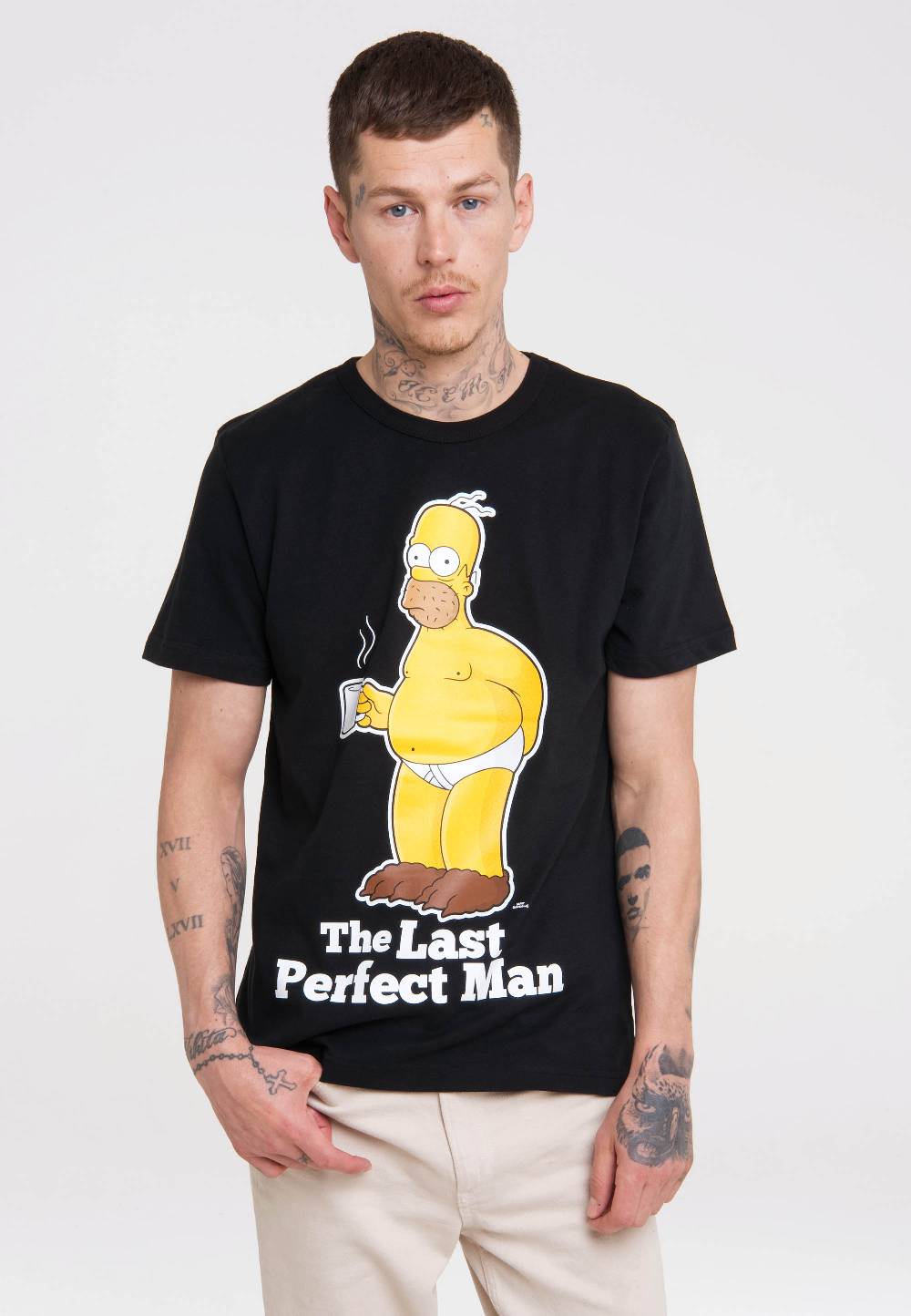 Logoshirt The Simpsons - Homer Simpson - Last Perfect Man - T-Shirt Print - Herren Zeitbegrenzte Promotion