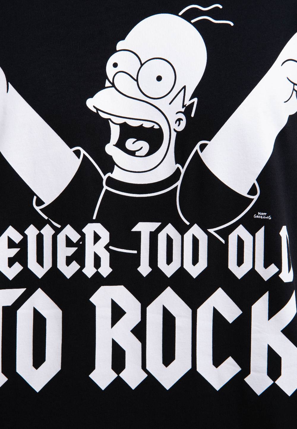 Logoshirt The Simpsons - Homer Simpson - Never Too Old To Rock - T-Shirt Print - Herren Riesige Rabatte
