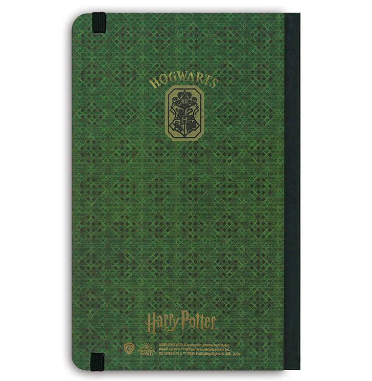 Logoshirt Harry Potter - Slytherin Logo - Hardcover Notizbuch A5 - mit Gummiband - Liniert Exklusive Angebote
