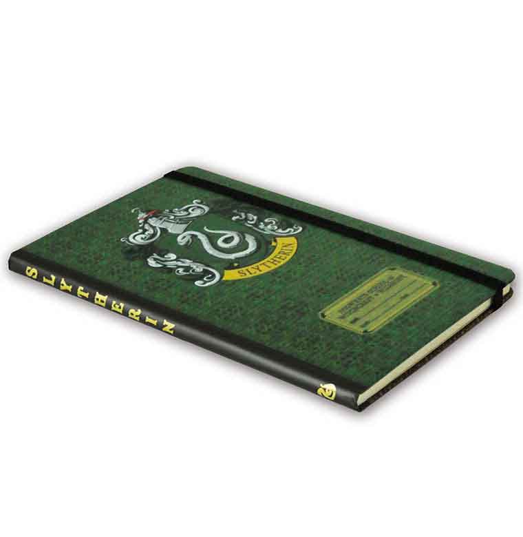 Logoshirt Harry Potter - Slytherin Logo - Hardcover Notizbuch A5 - mit Gummiband - Liniert Exklusive Angebote