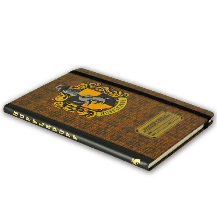 Logoshirt Harry Potter - Hufflepuff Logo - Hardcover Notizbuch A5 - mit Gummiband - Liniert Blitzangebot