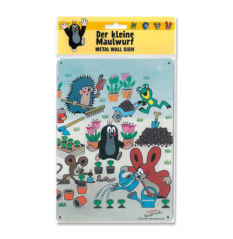Logoshirt Der kleine Maulwurf - Garten - Blechschild A5 Super Sparpreis