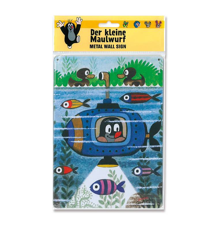 Logoshirt Der kleine Maulwurf - U-Boot - Blechschild A5 Kostenlose Rückgabe