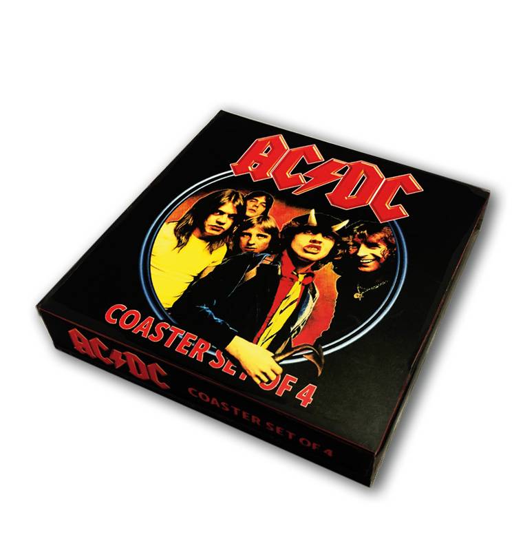 Logoshirt AC/DC - Rock'n'Roll - 4er Set - Untersetzer Kostenloser Versand