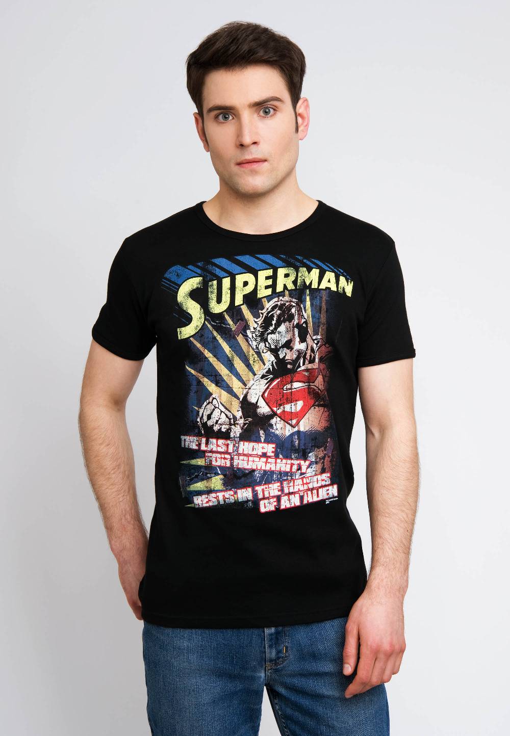Logoshirt Superman - Letzte Hoffnung - DC Comics - T-Shirt Print - Herren Valentinstagsangebot