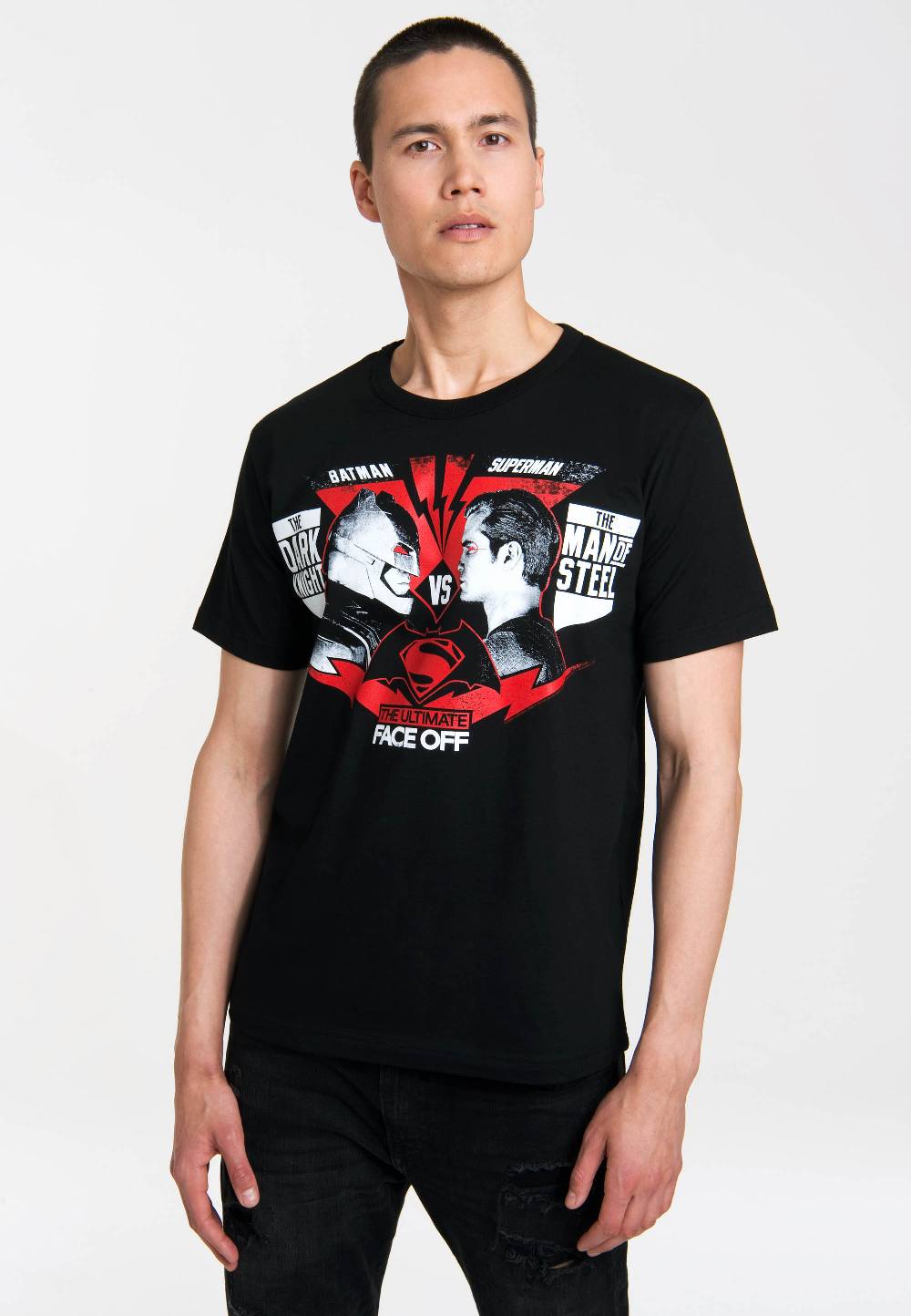 Logoshirt Batman vs Superman - The Ultimate Face Off - DC Comics - T-Shirt Print - Herren Riesige Ersparnisse