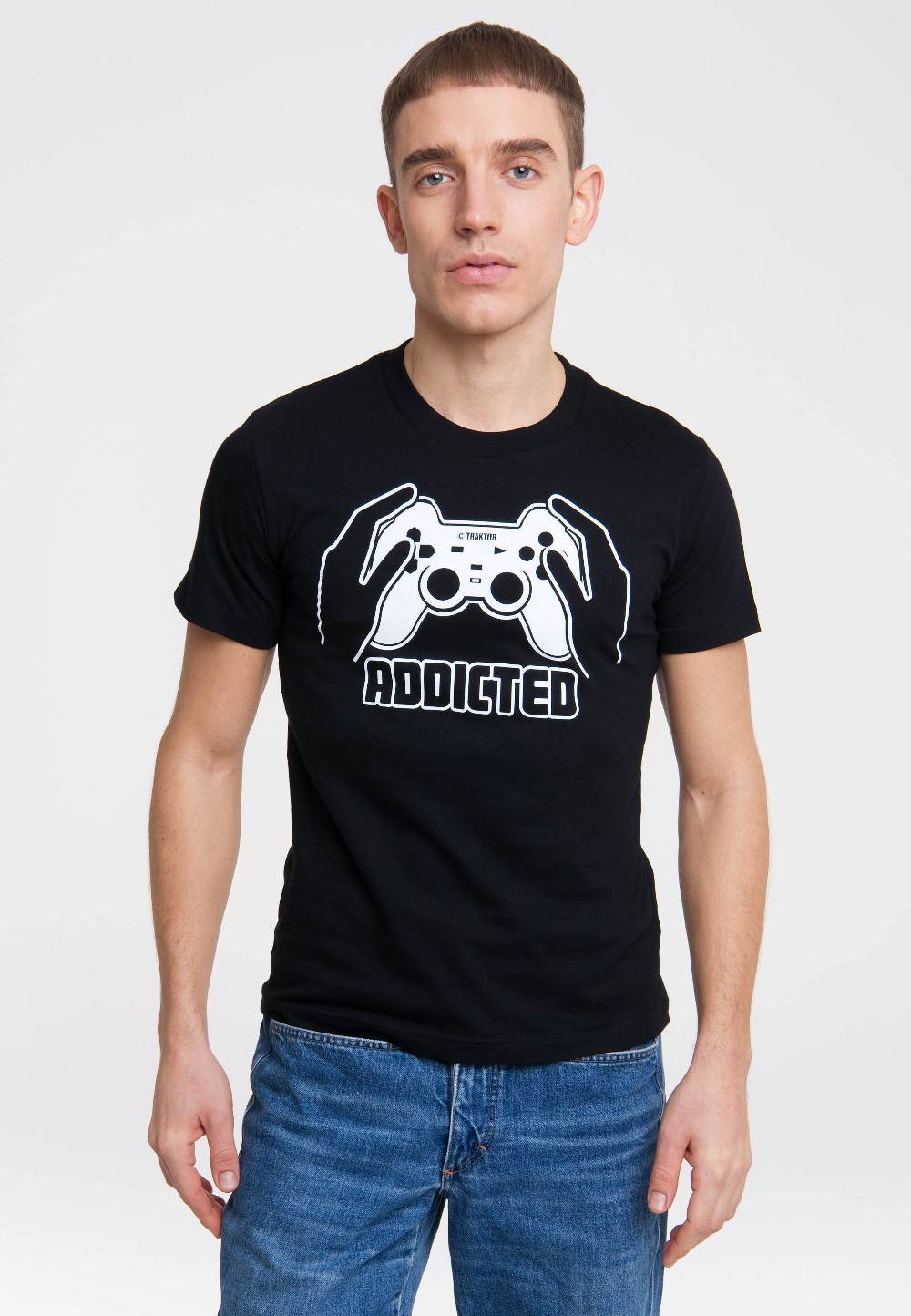 Logoshirt Addicted - Gamecontroller - T-Shirt Print Letzter Tag