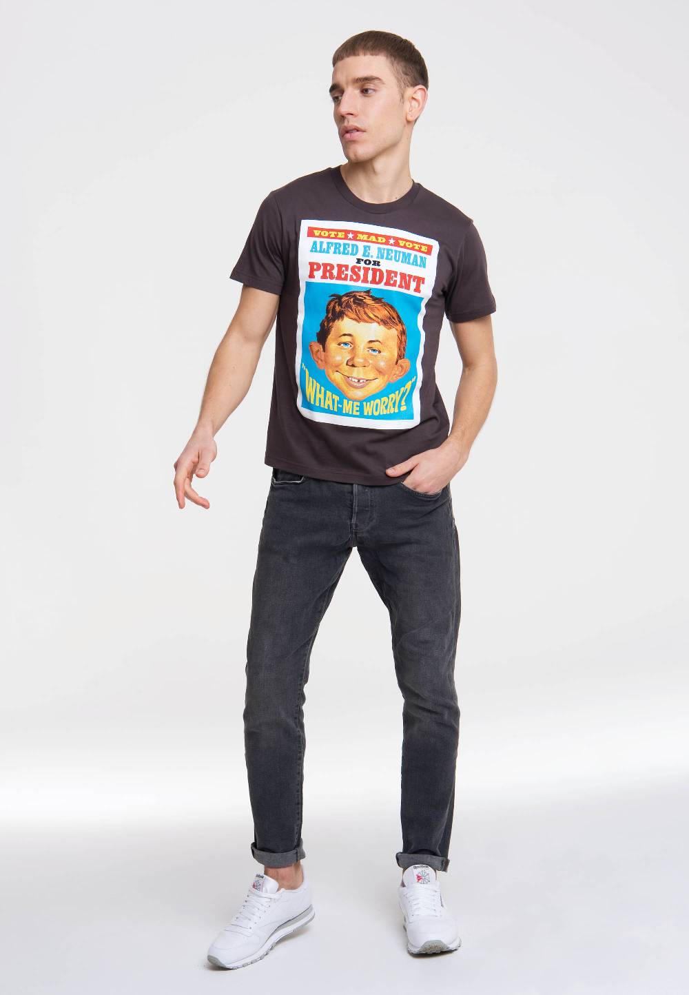 Logoshirt Mad Magazin - Alfred E. Neumann - For President - T-Shirt Print Clearance-Verkauf