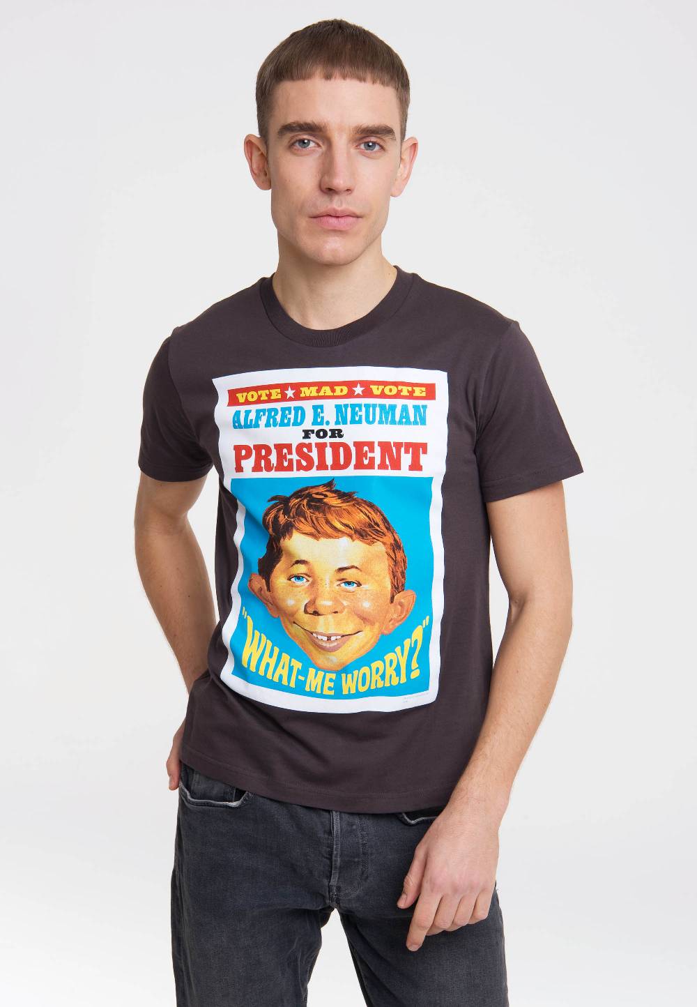 Logoshirt Mad Magazin - Alfred E. Neumann - For President - T-Shirt Print Clearance-Verkauf