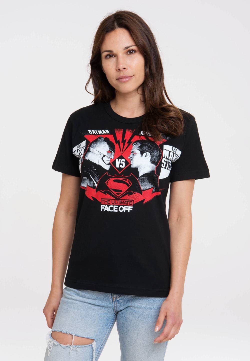 Logoshirt Batman v Superman - The Ultimate Face Off - DC Comics - T-Shirt Print - Damen 2025