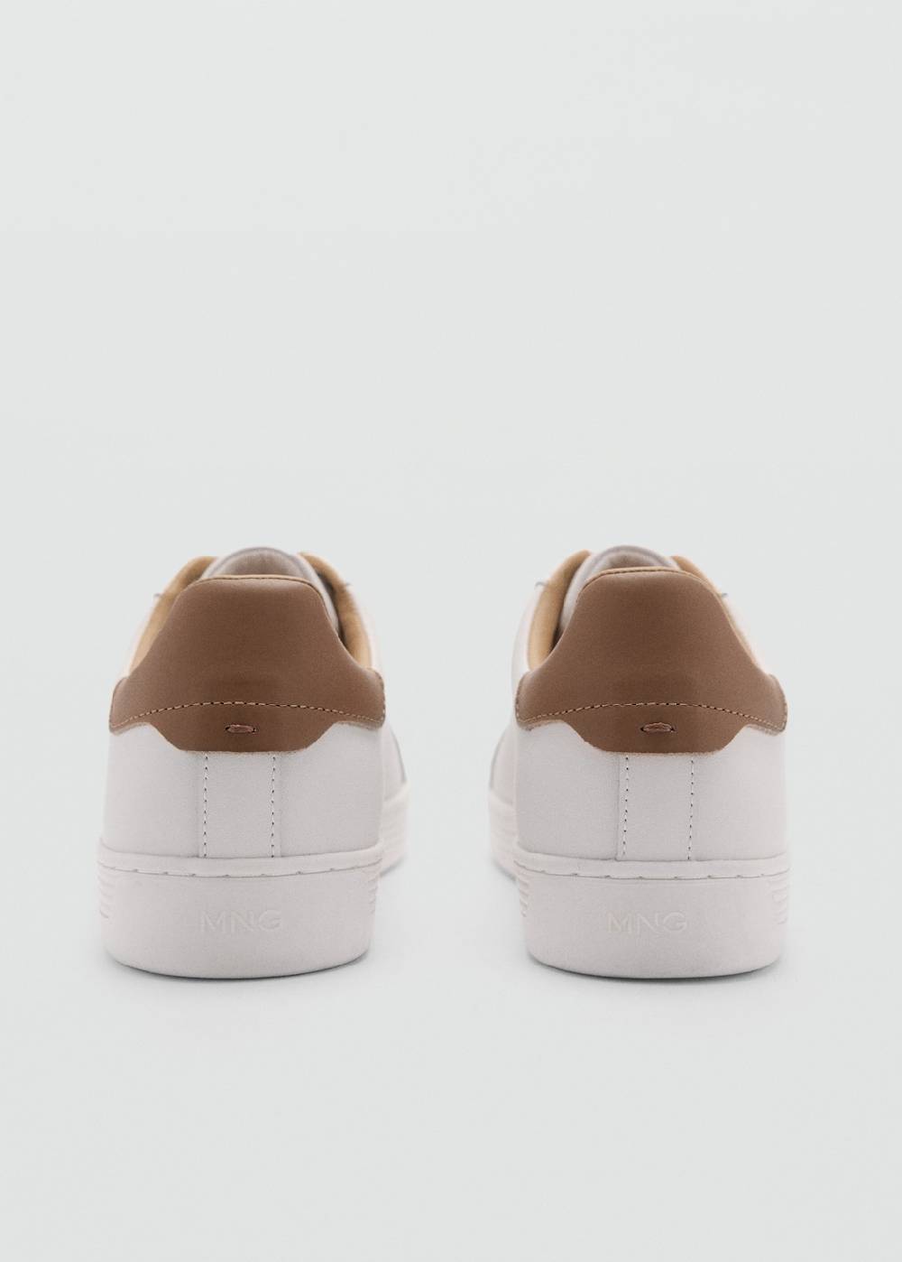 Mango Ledersneakers mit Kontrasteinsatz Valentinstagsangebot