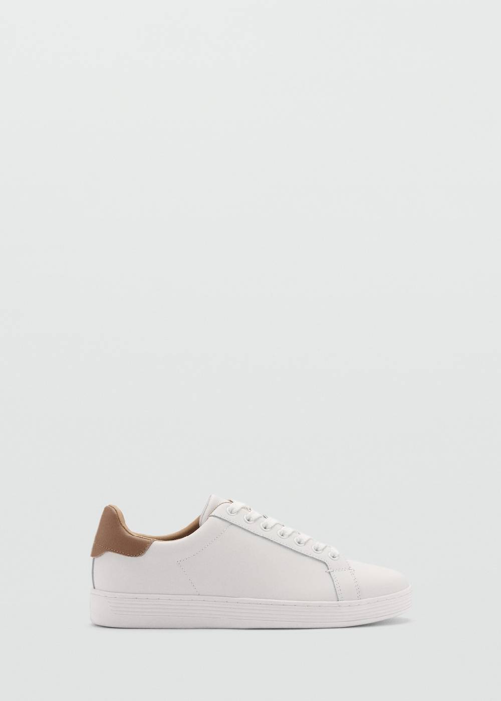 Mango Ledersneakers mit Kontrasteinsatz Valentinstagsangebot