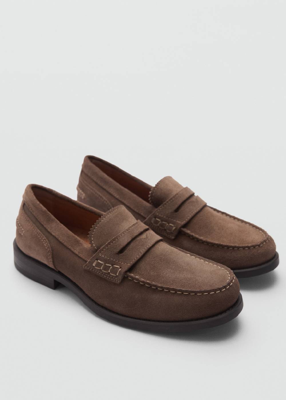 Mango Ledermokassins aus Wildleder Neueste Mode