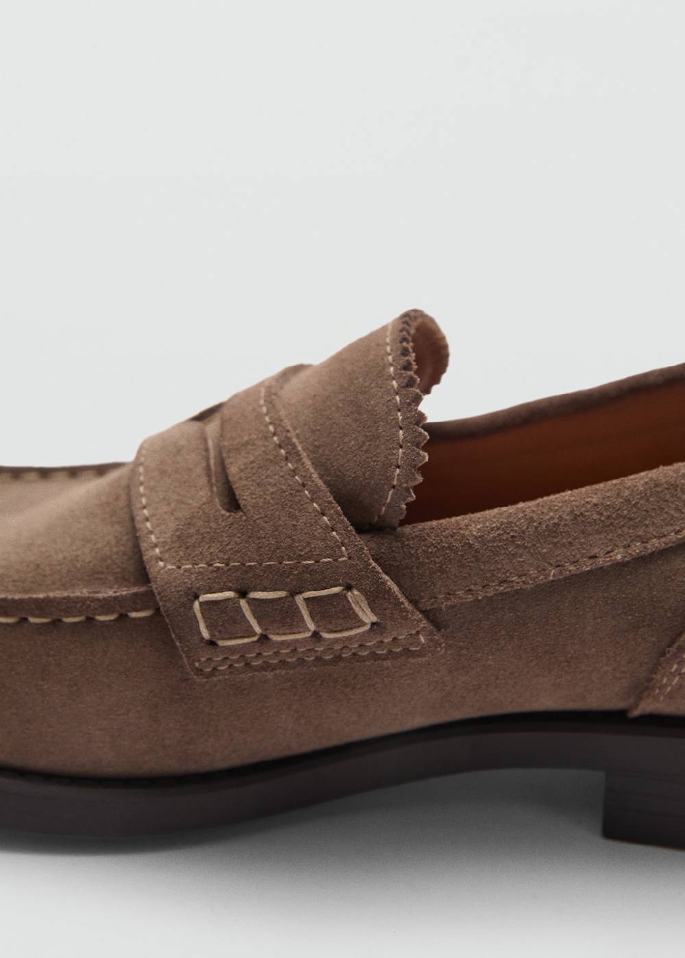 Mango Ledermokassins aus Wildleder Neueste Mode