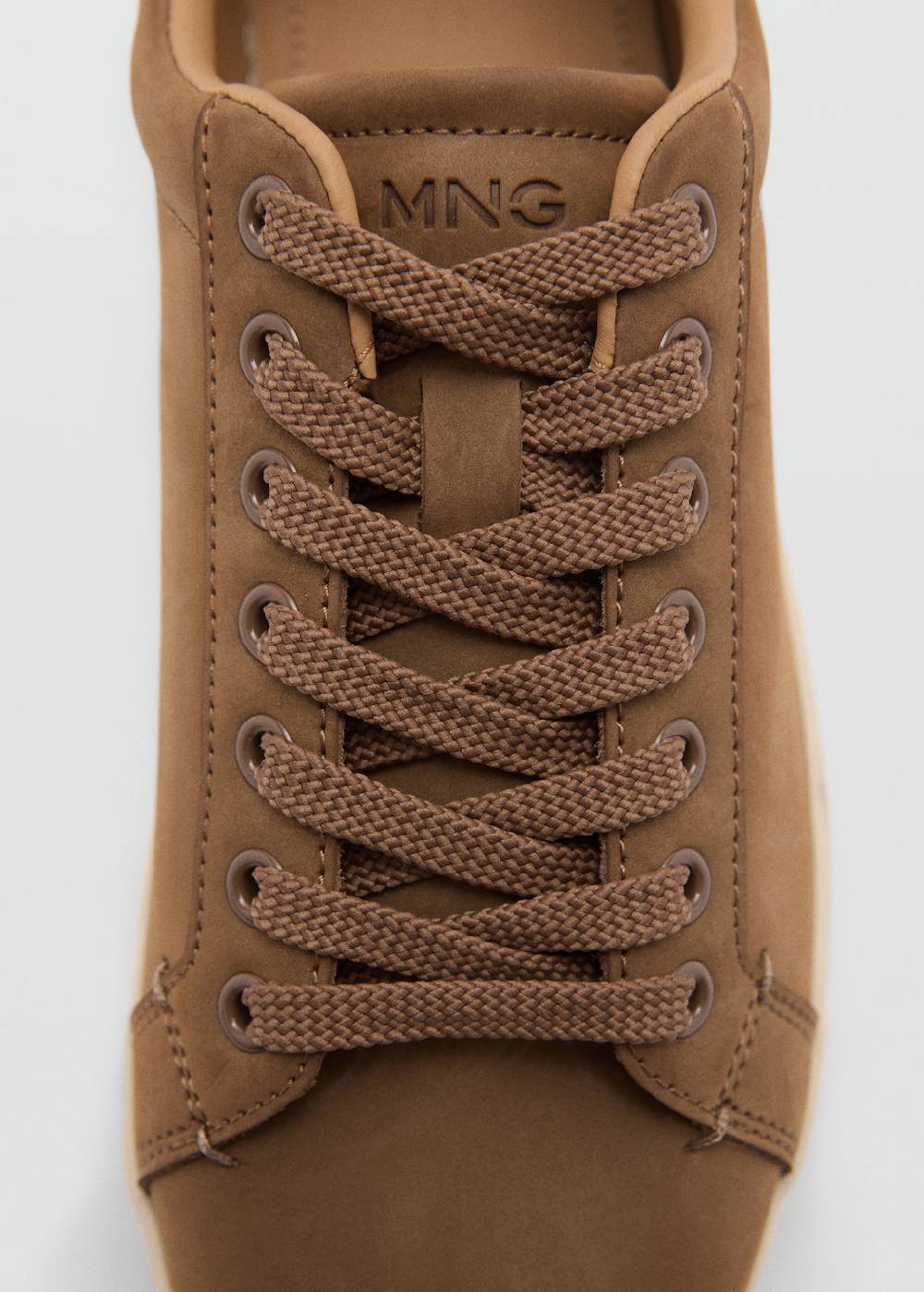 Mango Wildleder-Sneaker mit Schnürsenkeln Letzte 2 Tage