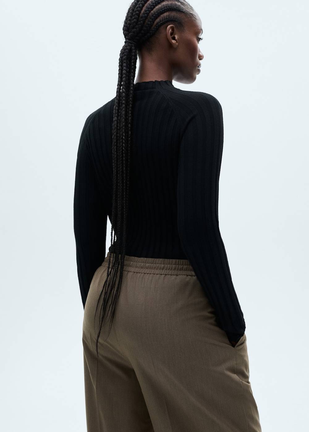 Mango Gerade Hose mit Stretchbund Sonderangebot der Fabrik