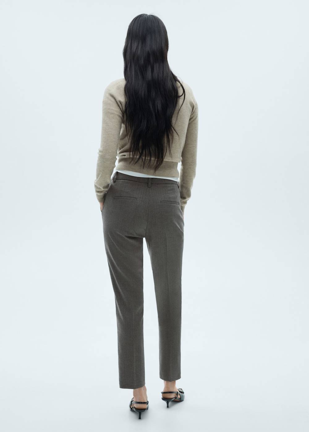 Mango Skinny Hose mit mittelhohem Bund Vierteljährliche Förderung