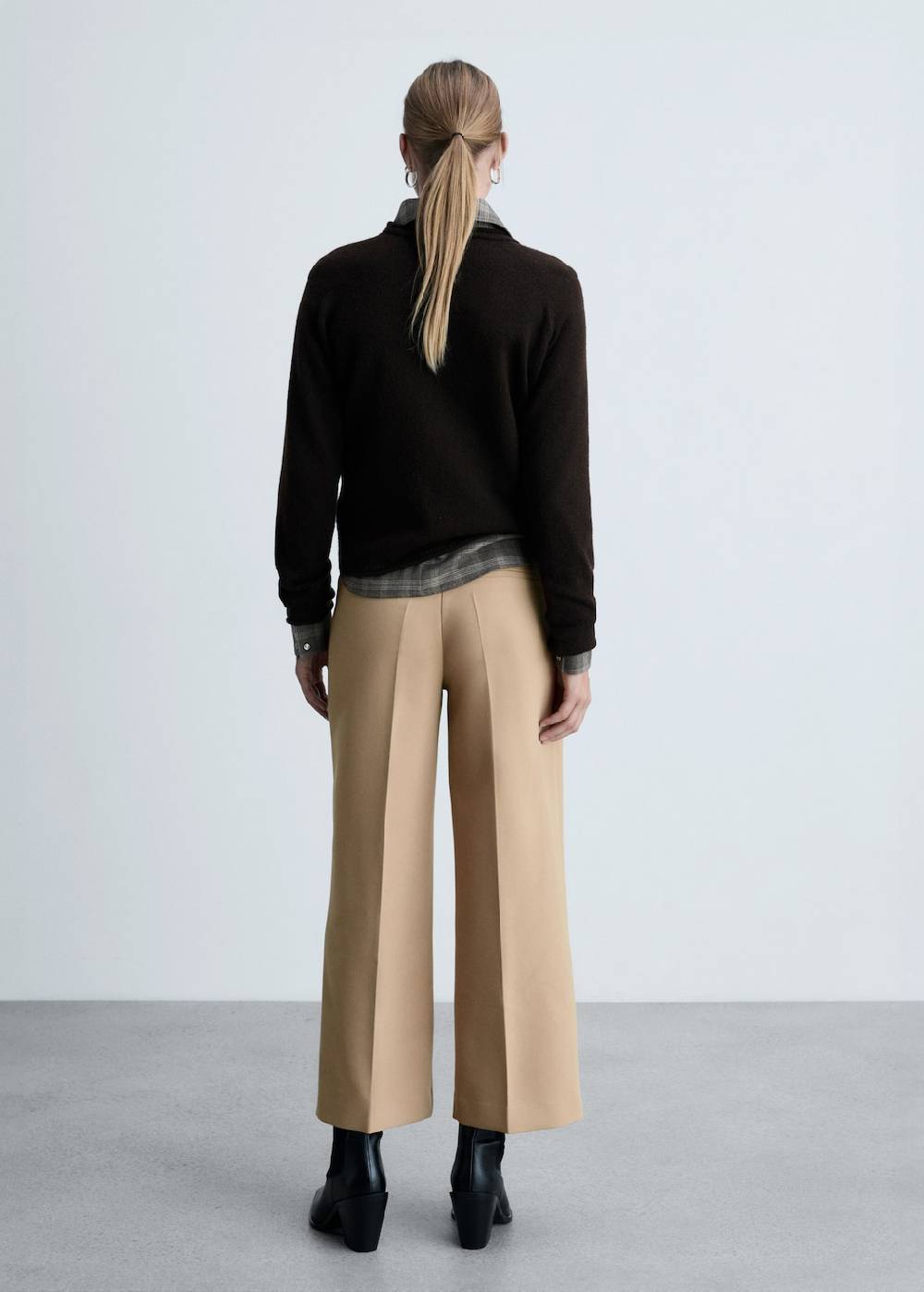 Mango Wideleg-Bundfaltenhose Schlussverkauf