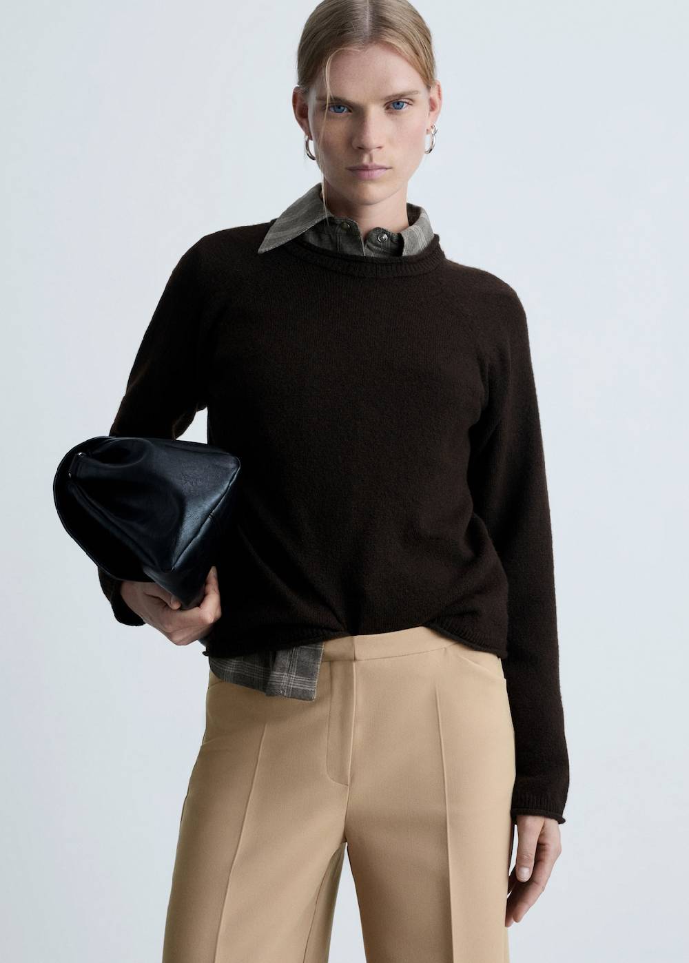 Mango Wideleg-Bundfaltenhose Schlussverkauf