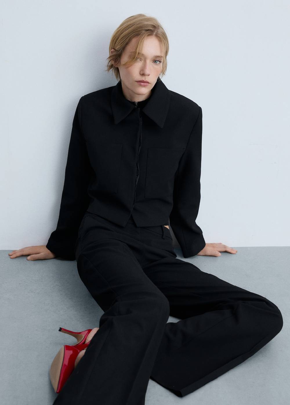 Mango Ausgestellte Hose mit hohem Bund Online Shopping