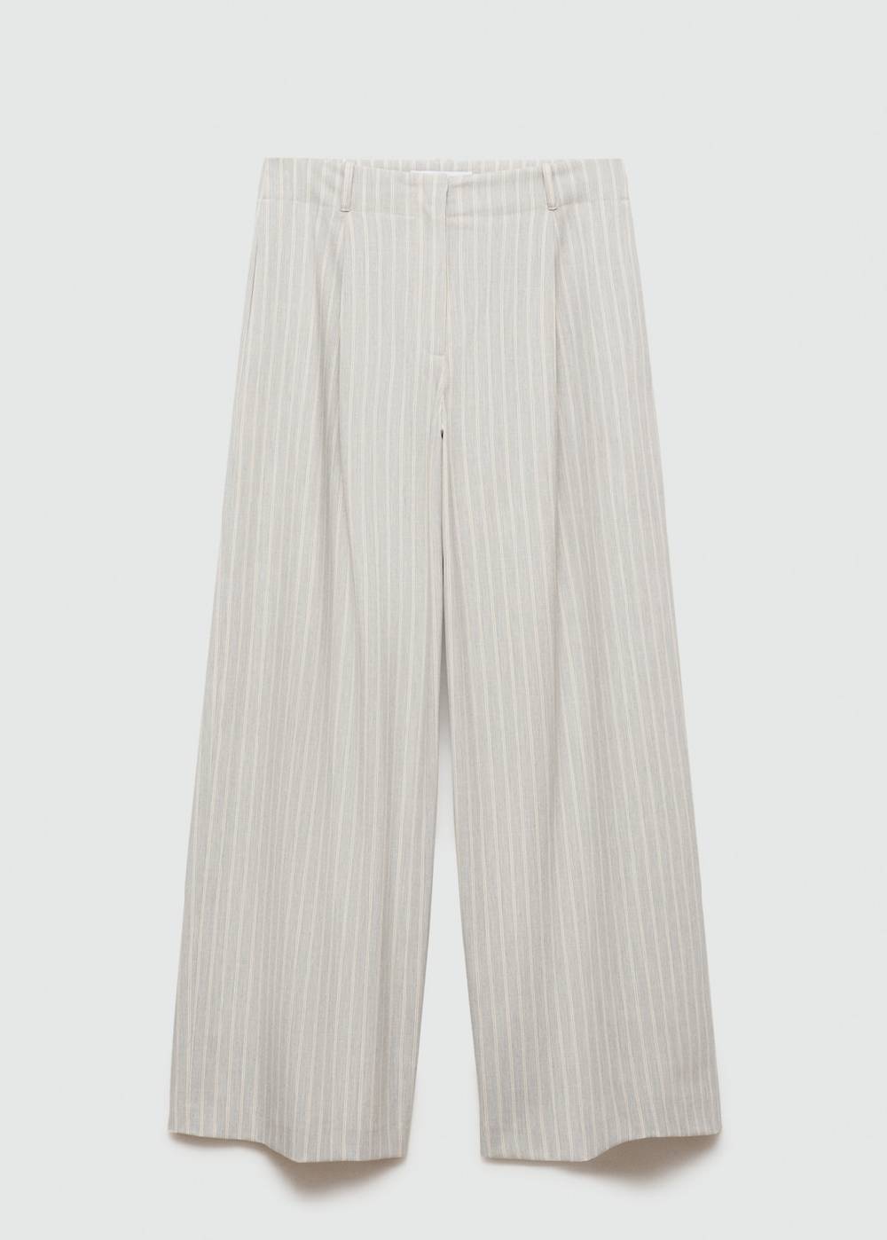 Mango Gestreifte Wideleg-Hose Top Angebot