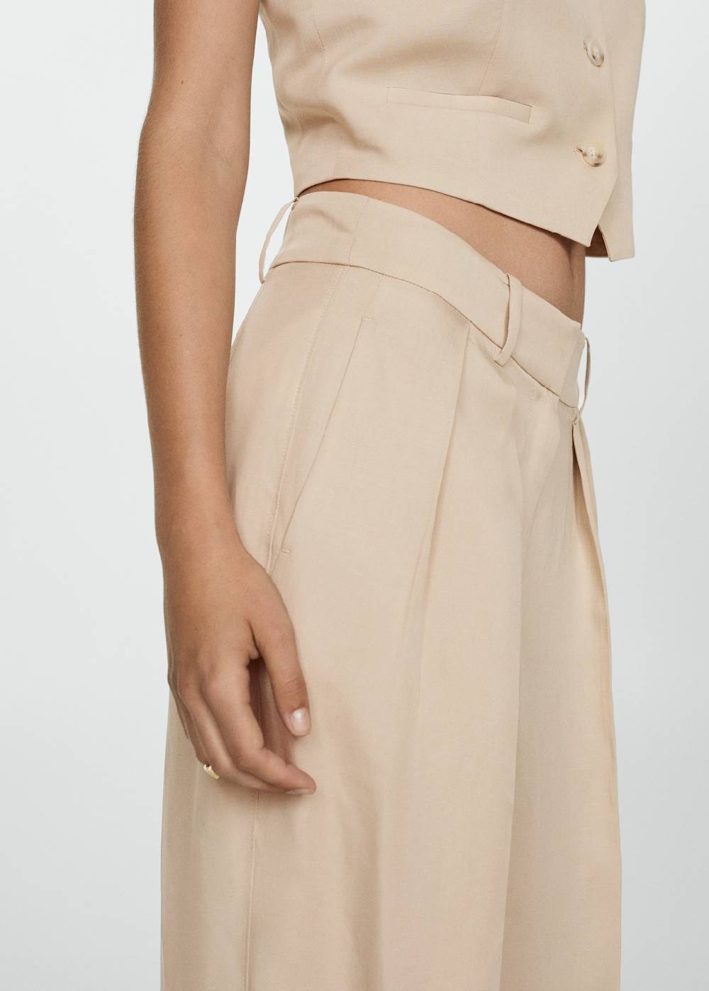 Mango Wideleg-Hose aus Lyocell Saisonale Angebote