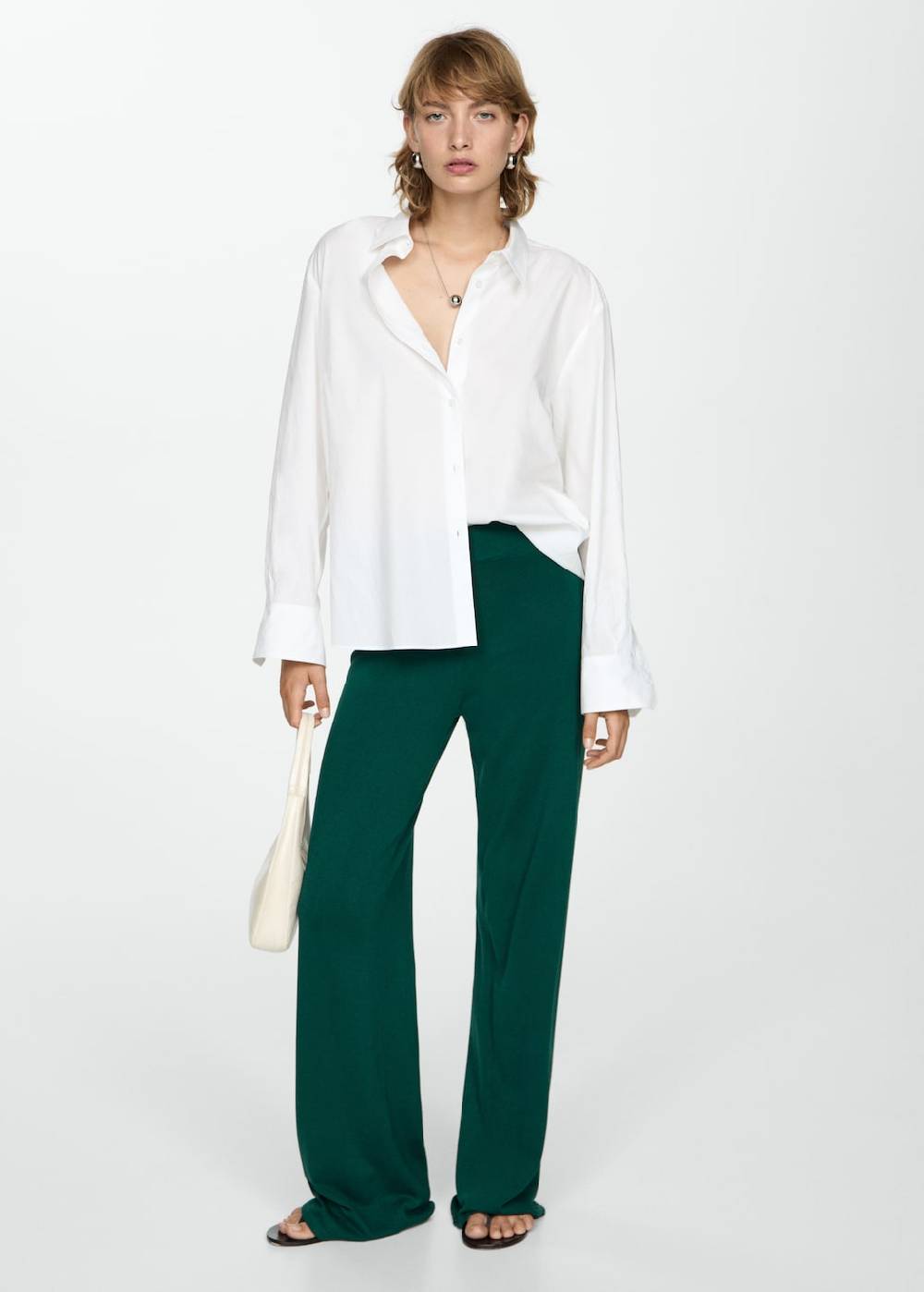 Mango Wideleg-Strickhose Tiefpreis