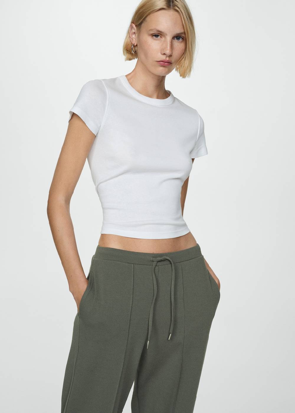 Mango Jogger Pants mit Nähten Kostenlose Rückgabe