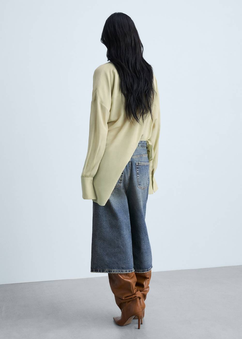 Mango Wideleg-Jeans-Bermudashorts Bis zu 60% Rabatt