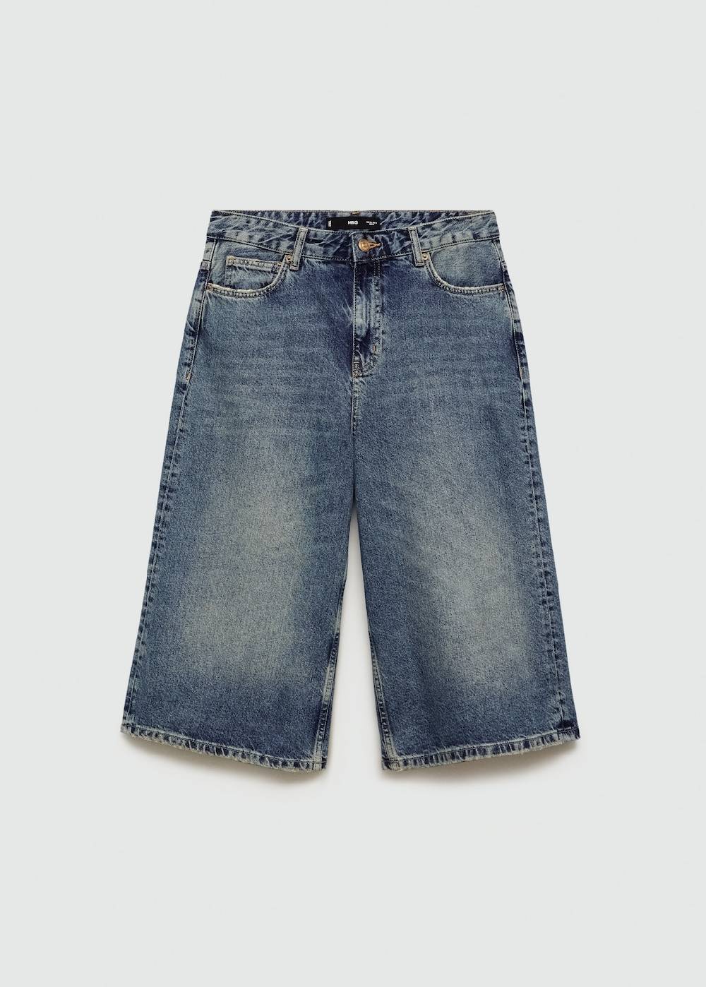 Mango Wideleg-Jeans-Bermudashorts Bis zu 60% Rabatt