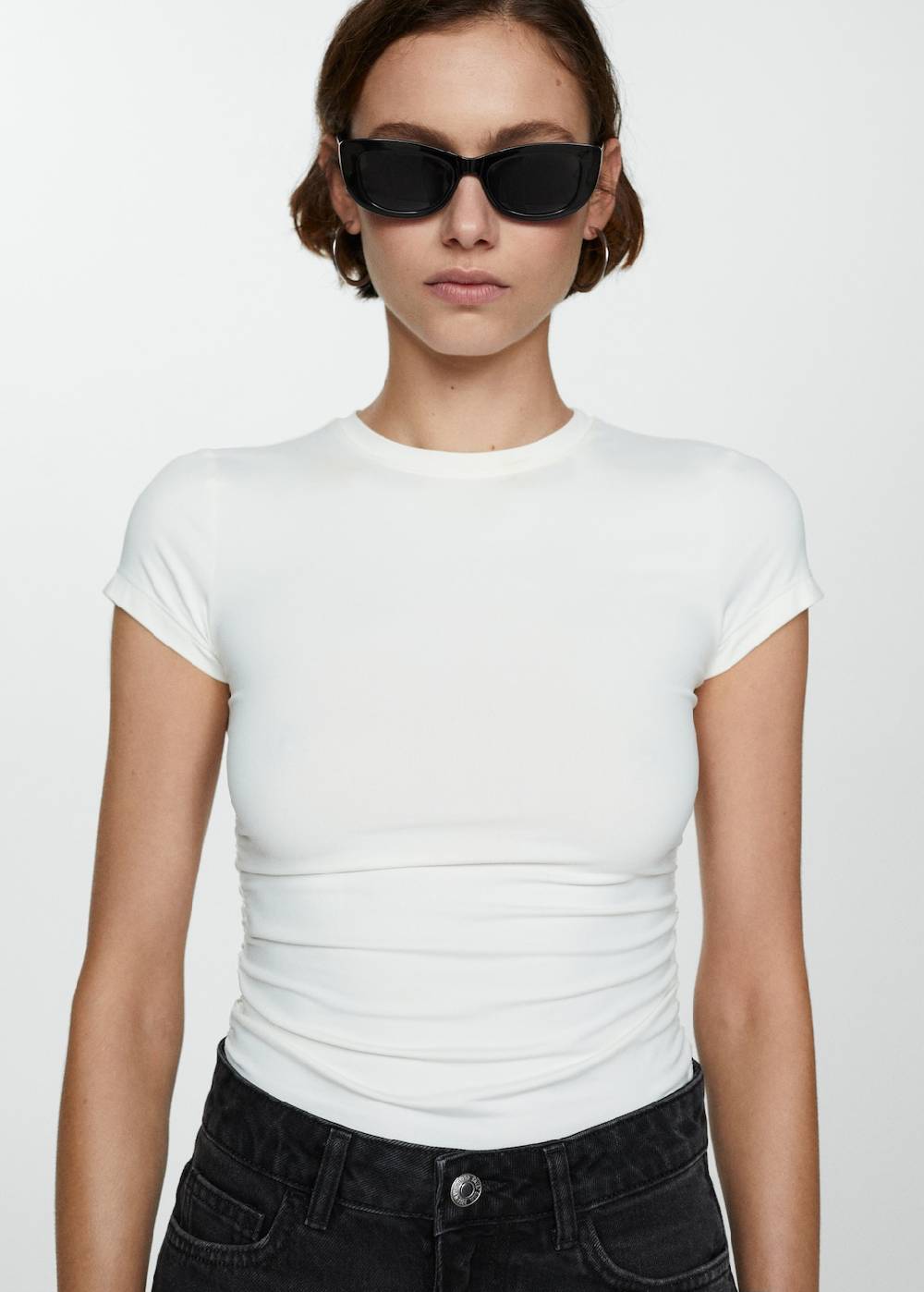 Mango Mom Fit-Jeans-Shorts Black Friday Preise